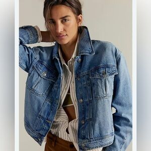 Free People Light Blue Jean Jacket